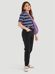 AirTouch Jersey Loose T-Shirt - Denim Stripes