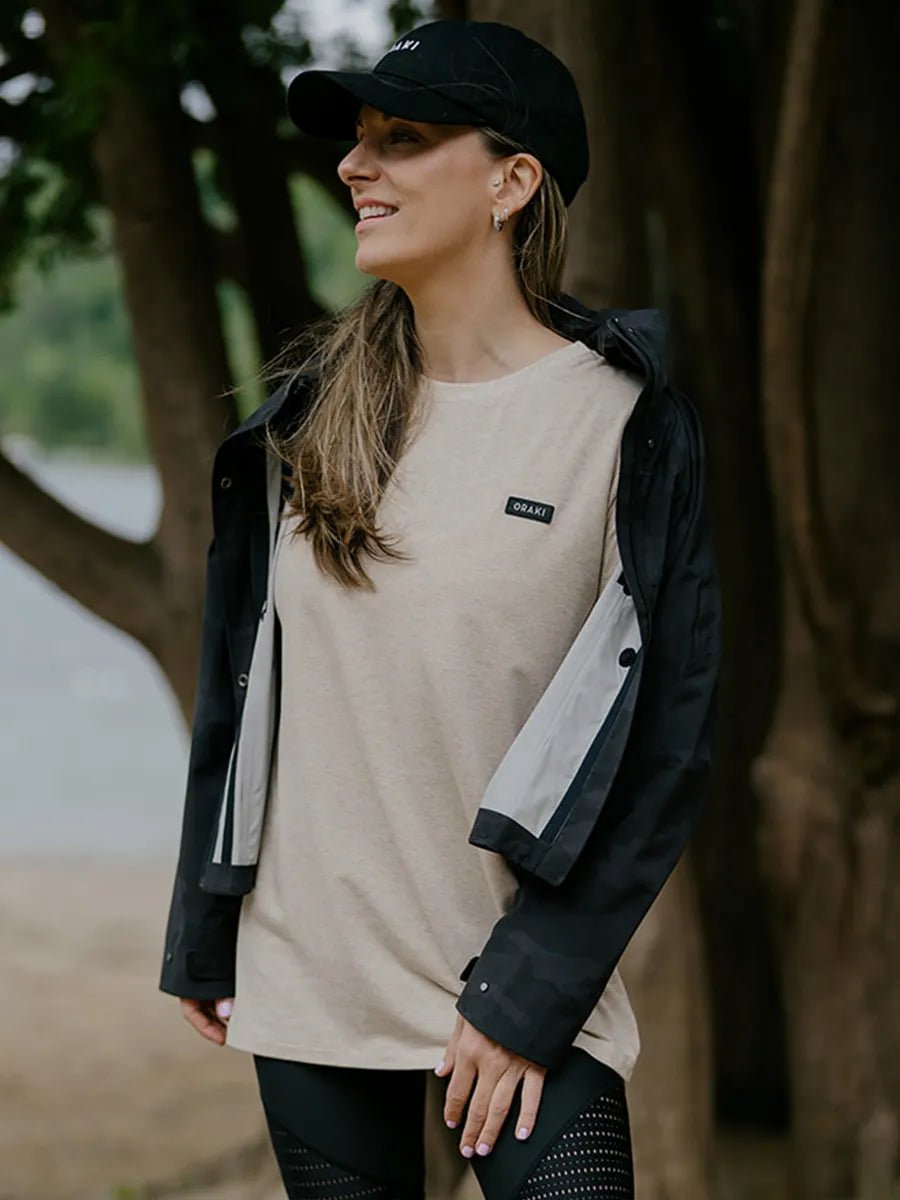 T-Shirt extra ample - Beige chiné