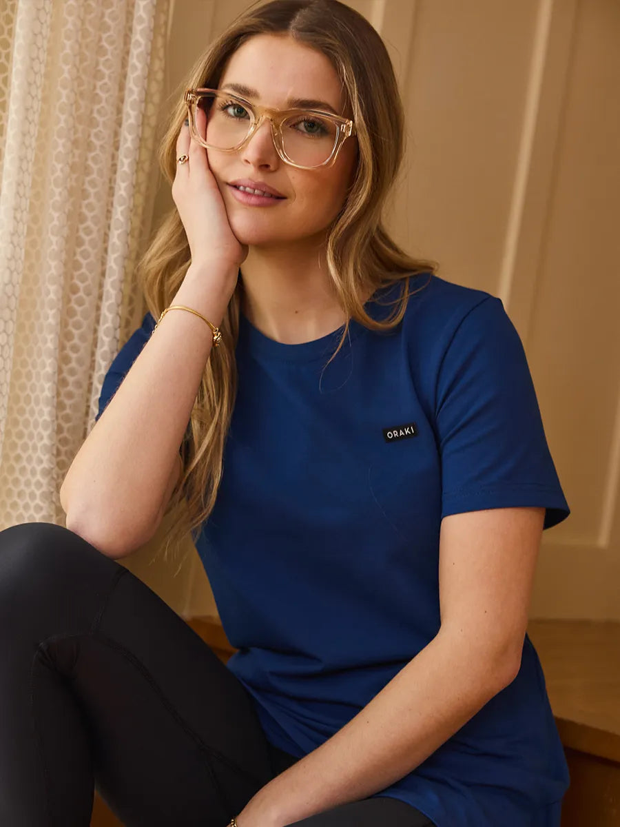 T-shirt tunique col rond Jersey Stretch - Nautique