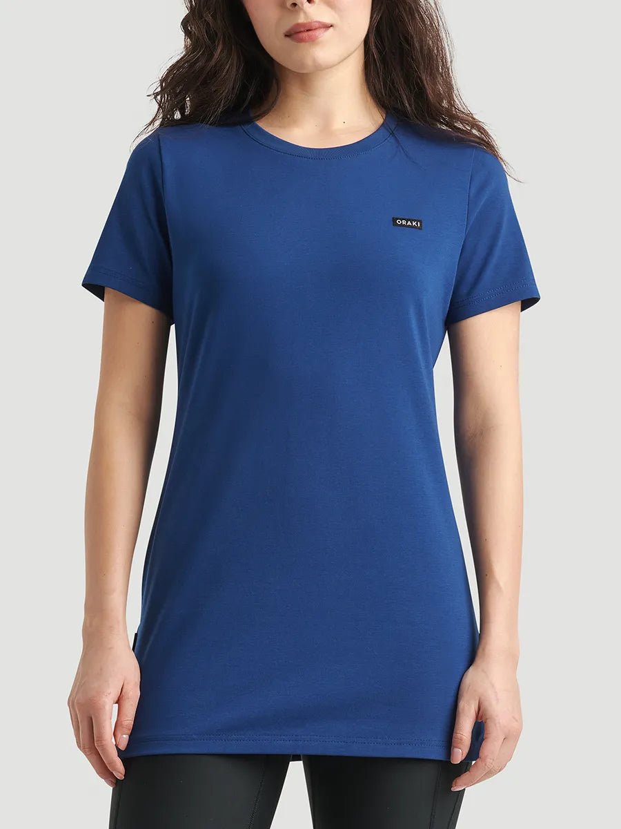 T-shirt tunique col rond Jersey Stretch - Nautique