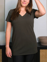 V-Neck Tunic T-Shirt - Forest