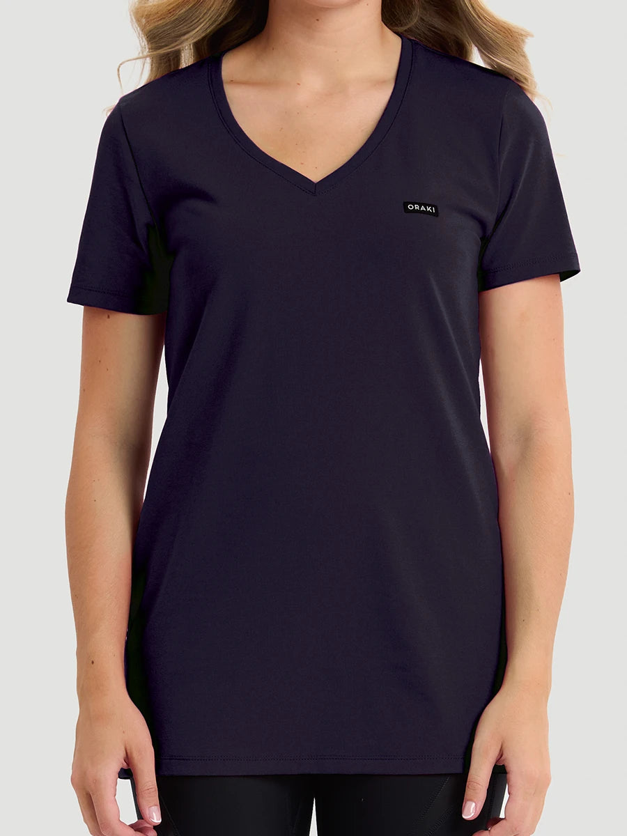 V-Neck Tunic T-Shirt - Dark Berry