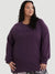 Tunique Ample ORAKI Terry Stretch - Aubergine