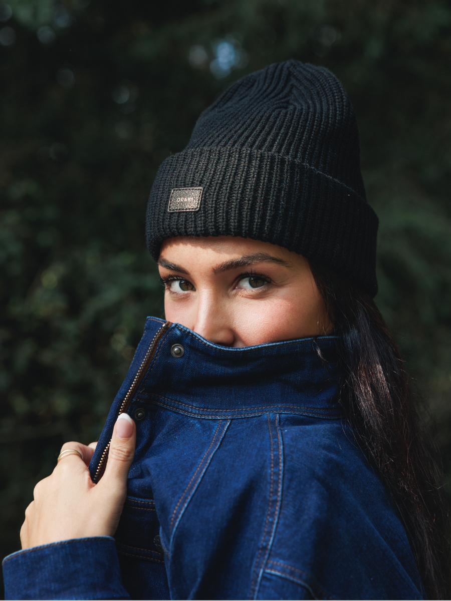 Heritage Ribbed Beanie - Black