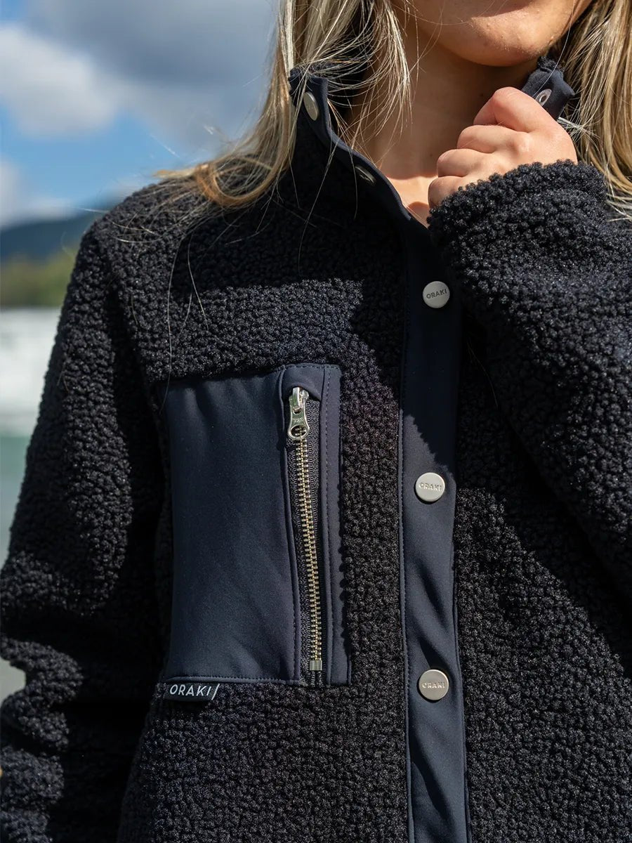 Veste en Sherpa Bouclé - Noir