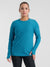 Long-Sleeve Crewneck Jacquard Shirt - Crystal Azure