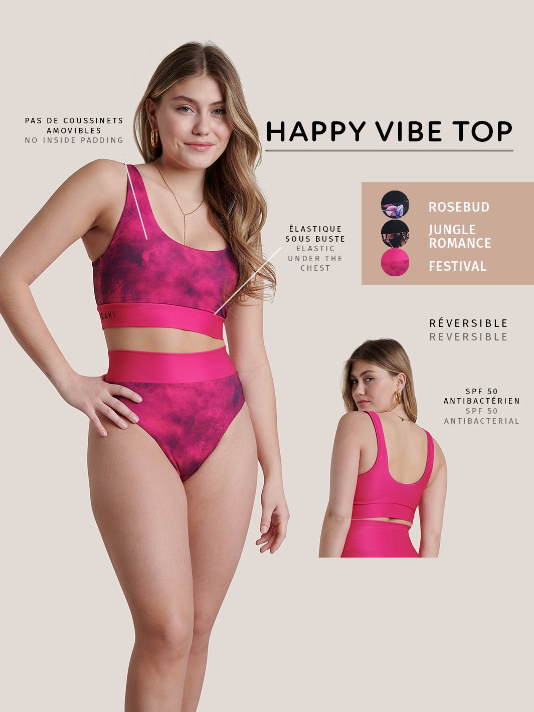 Happy Vibe Top - Rosebud