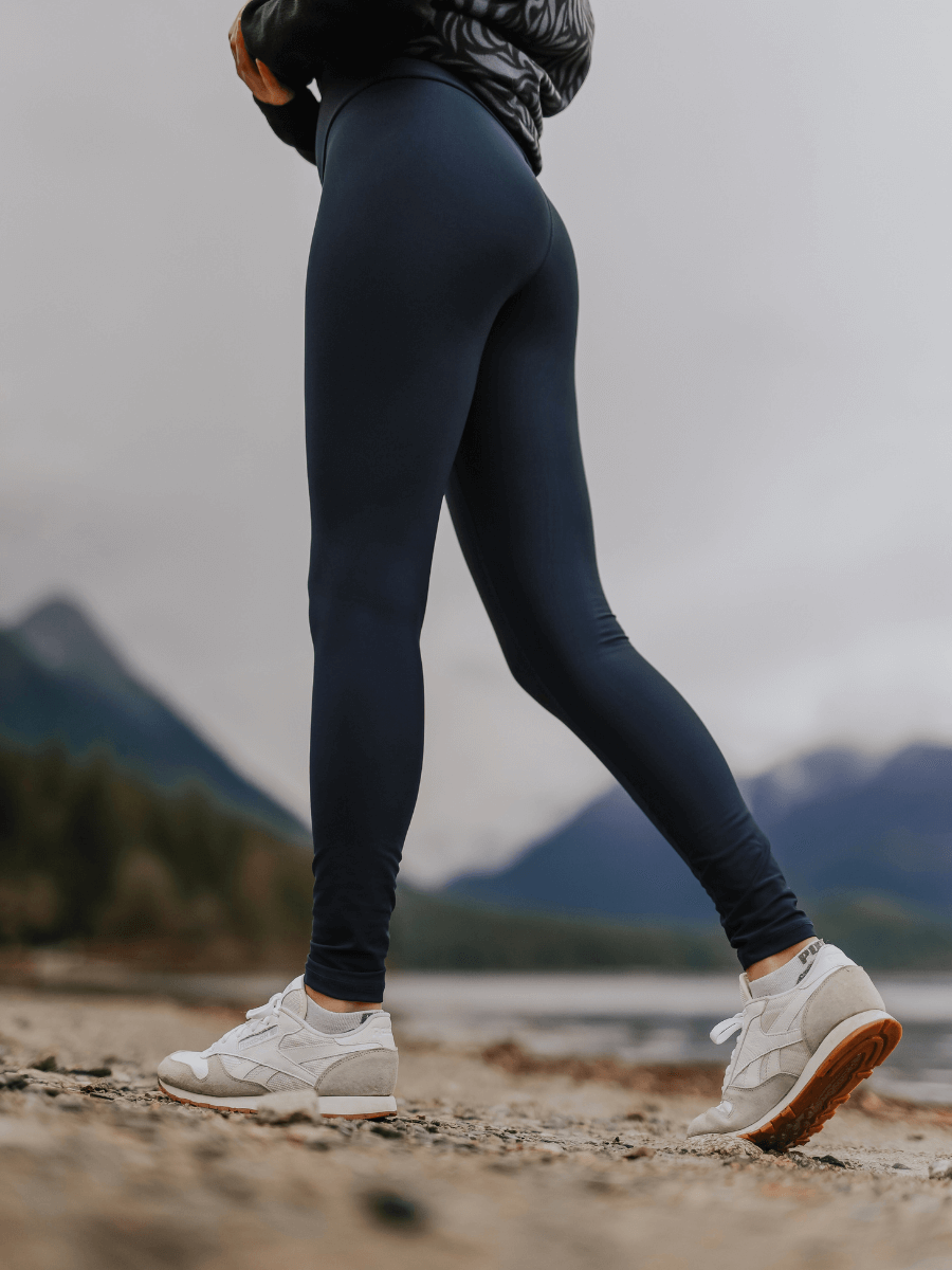 Legging femme taille haute bleu marine - Vêtements - Azuré