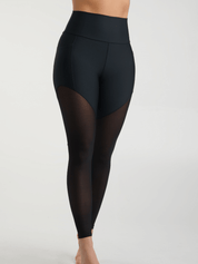 Legging Taille Haute avec Poches Ecomove et Mailles - Noir