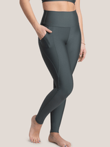 Ecomove High-Rise Legging with Pockets - Eucalyptus