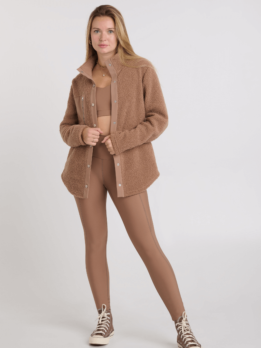 Legging Ultra Taille Haute avec Poches Ecomove - Latté