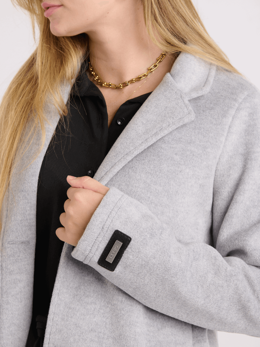 Manteau long gris pour femme – Loïcia