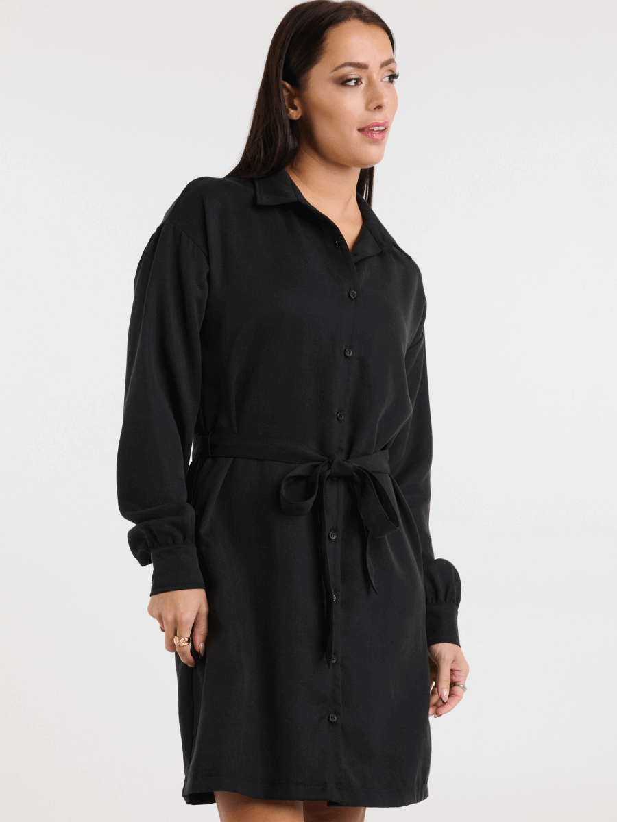 Chemise robe discount noir