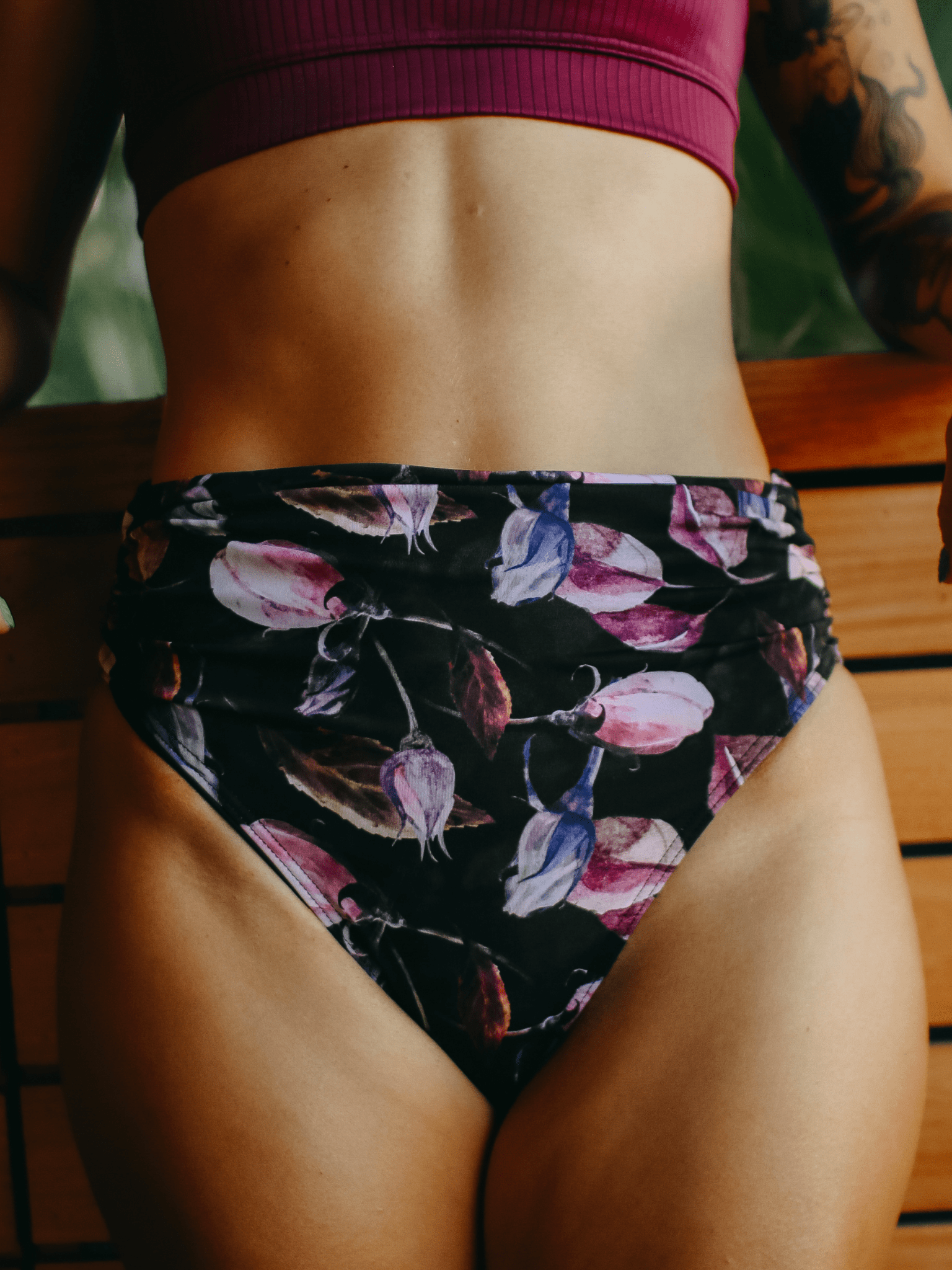 Monarque Textured Ultra High-Rise Bikini Bottom - Mosaic – Oraki